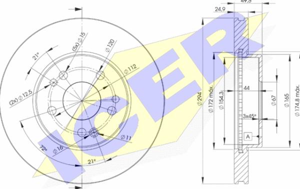 Icer 78BD2412-2 - Discofreno autozon.pro