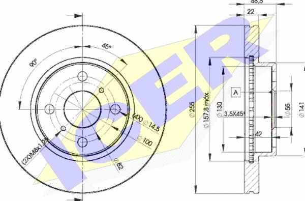 Icer 78BD2550-2 - Discofreno autozon.pro