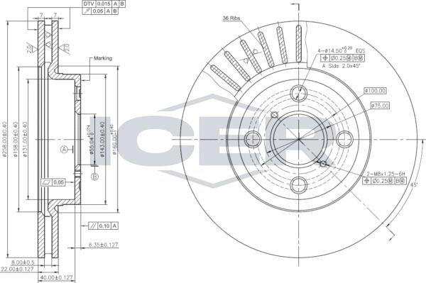 Icer 78BD2894-2 - Discofreno autozon.pro