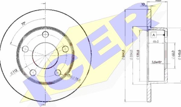 Icer 78BD2800-2 - Discofreno autozon.pro