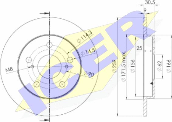 Icer 78BD2889-2 - Discofreno autozon.pro