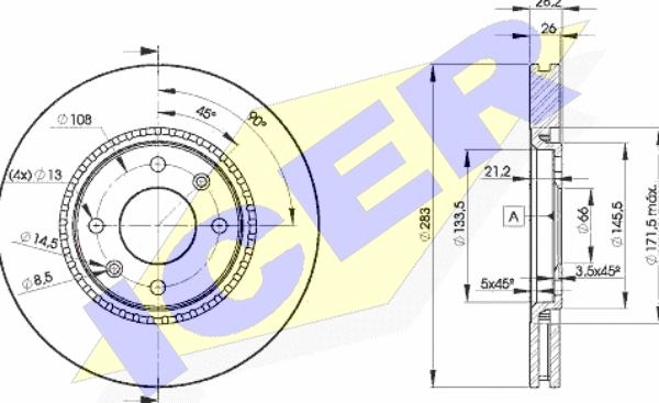 Icer 78BD7406-2 - Discofreno autozon.pro