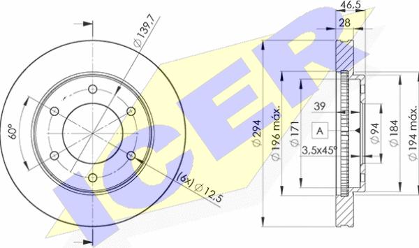 Icer 78BD7019-2 - Discofreno autozon.pro