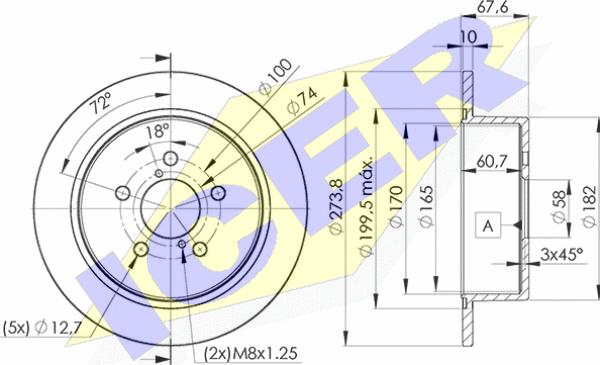 Icer 78BD7033-2 - Discofreno autozon.pro