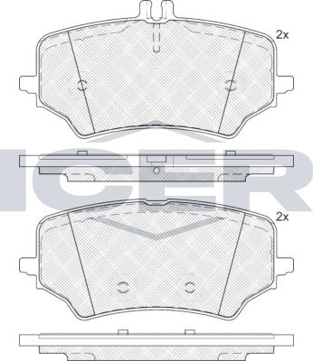 Icer LM1523 - Kit pastiglie freno, Freno a disco autozon.pro