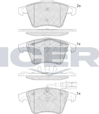 Icer LM1778-071 - Kit pastiglie freno, Freno a disco autozon.pro