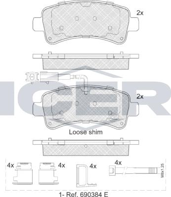 Icer LM2240 - Kit pastiglie freno, Freno a disco autozon.pro