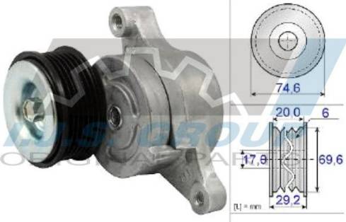 IJS GROUP 93-2450 - Tendicinghia, Cinghia Poly-V autozon.pro