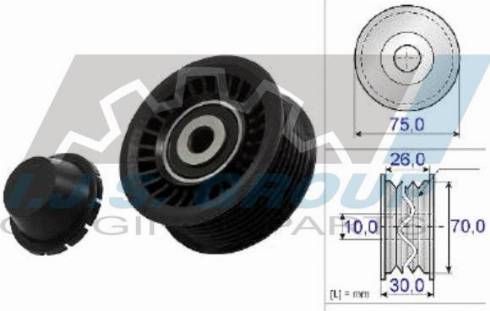 IJS GROUP 93-2167 - Galoppino / Guidacinghia, Cinghia Poly-V autozon.pro