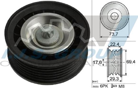 IJS GROUP 93-2185 - Galoppino / Guidacinghia, Cinghia Poly-V autozon.pro