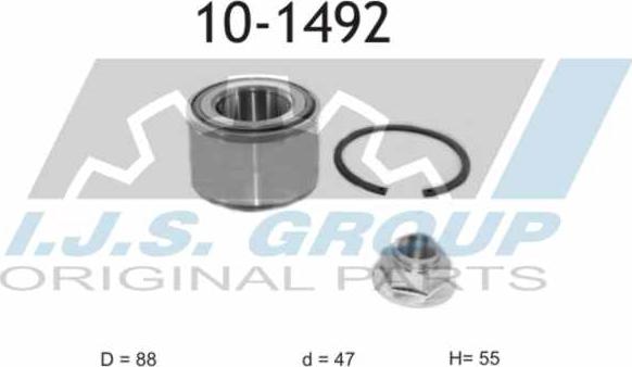 IJS GROUP 10-1492 - Kit cuscinetto ruota autozon.pro