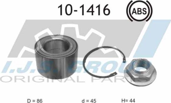 IJS GROUP 10-1416 - Kit cuscinetto ruota autozon.pro