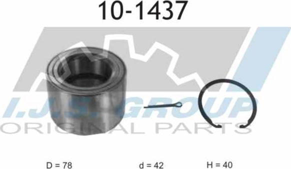 IJS GROUP 10-1437 - Kit cuscinetto ruota autozon.pro