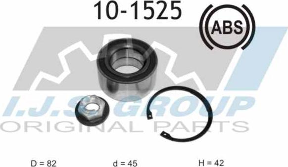 IJS GROUP 10-1525 - Kit cuscinetto ruota autozon.pro