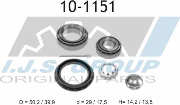 IJS GROUP 10-1151 - Kit cuscinetto ruota autozon.pro