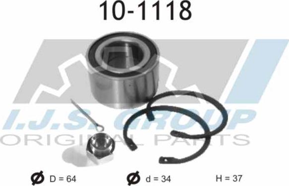 IJS GROUP 10-1118 - Kit cuscinetto ruota autozon.pro