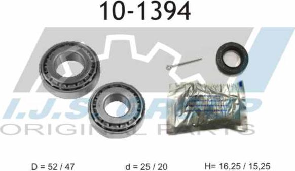 IJS GROUP 10-1394 - Kit cuscinetto ruota autozon.pro