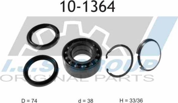 IJS GROUP 10-1364 - Kit cuscinetto ruota autozon.pro