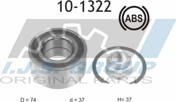 IJS GROUP 10-1322 - Kit cuscinetto ruota autozon.pro