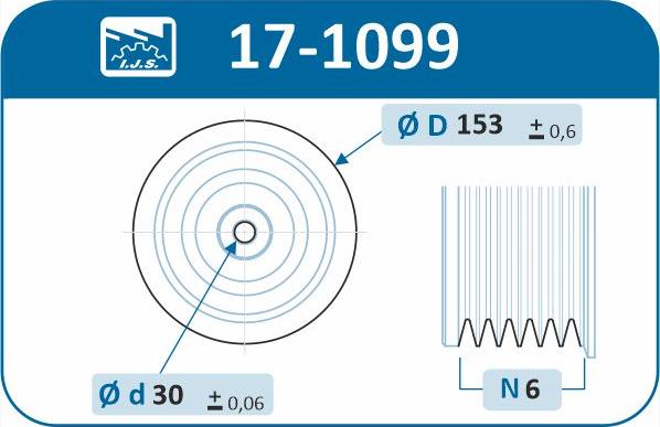 IJS GROUP 17-1099 - Puleggia cinghia, Albero a gomiti autozon.pro