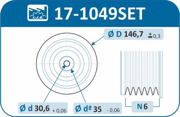 IJS GROUP 17-1049SET - Puleggia cinghia, Albero a gomiti autozon.pro