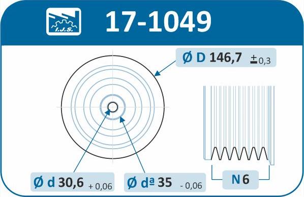 IJS GROUP 17-1049 - Puleggia cinghia, Albero a gomiti autozon.pro