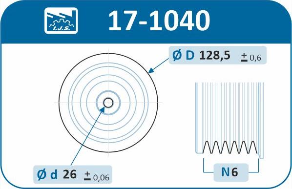 IJS GROUP 17-1040 - Puleggia cinghia, Albero a gomiti autozon.pro