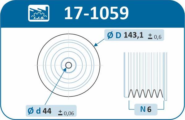 IJS GROUP 17-1059 - Puleggia cinghia, Albero a gomiti autozon.pro