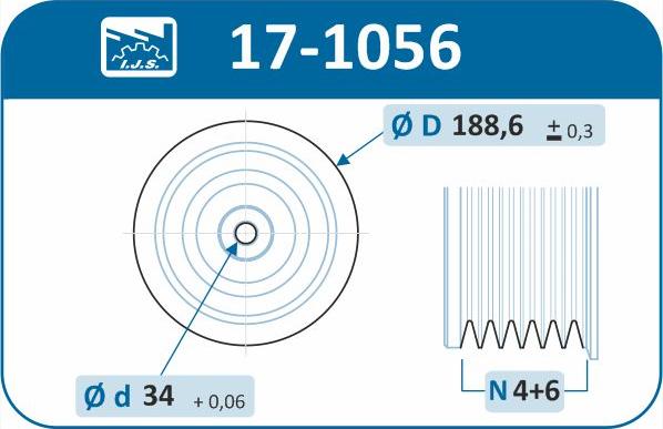 IJS GROUP 17-1056 - Puleggia cinghia, Albero a gomiti autozon.pro