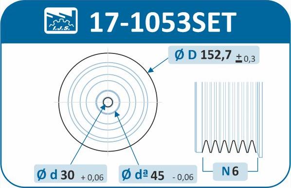 IJS GROUP 17-1053SET - Puleggia cinghia, Albero a gomiti autozon.pro