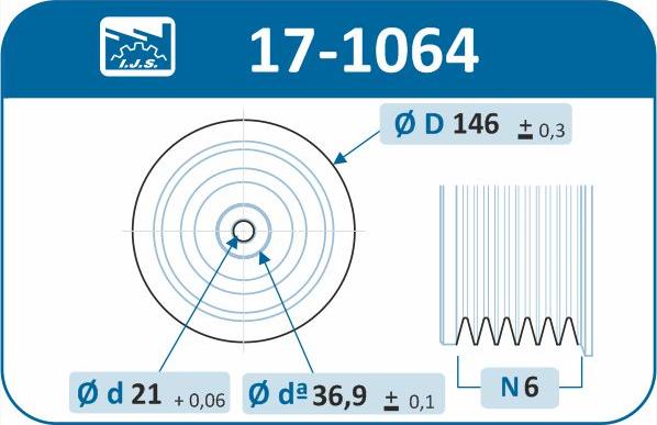 IJS GROUP 17-1064 - Puleggia cinghia, Albero a gomiti autozon.pro