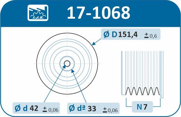 IJS GROUP 17-1068 - Puleggia cinghia, Albero a gomiti autozon.pro