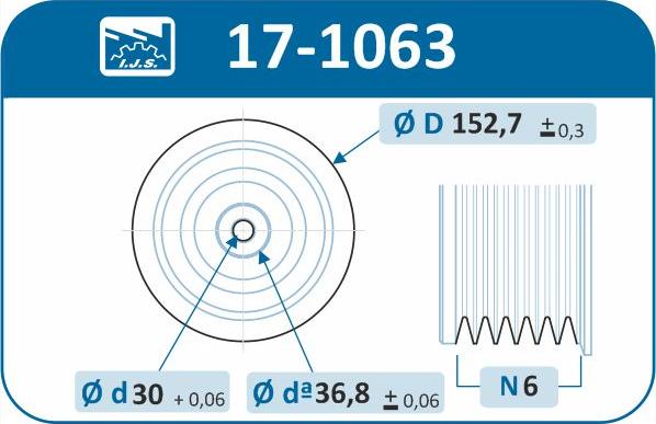 IJS GROUP 17-1063 - Puleggia cinghia, Albero a gomiti autozon.pro