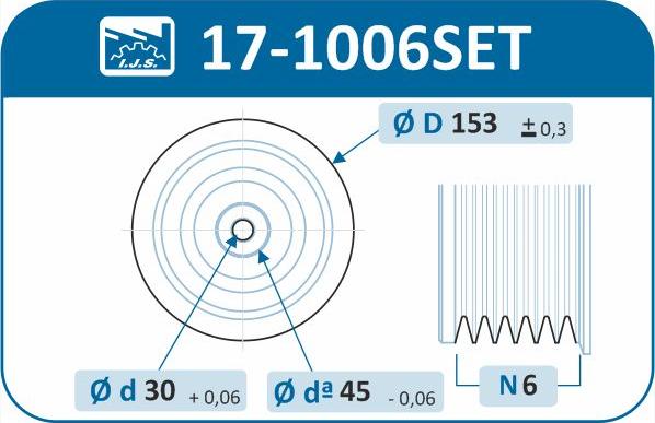 IJS GROUP 17-1006SET - Puleggia cinghia, Albero a gomiti autozon.pro