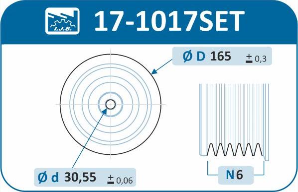 IJS GROUP 17-1017SET - Puleggia cinghia, Albero a gomiti autozon.pro