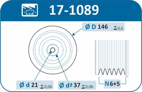 IJS GROUP 17-1089 - Puleggia cinghia, Albero a gomiti autozon.pro