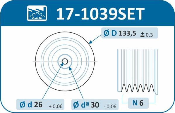 IJS GROUP 17-1039SET - Puleggia cinghia, Albero a gomiti autozon.pro