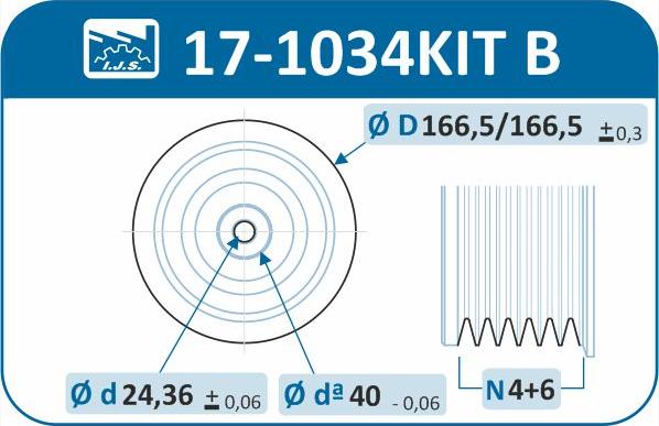 IJS GROUP 17-1034KIT B - Puleggia cinghia, Albero a gomiti autozon.pro