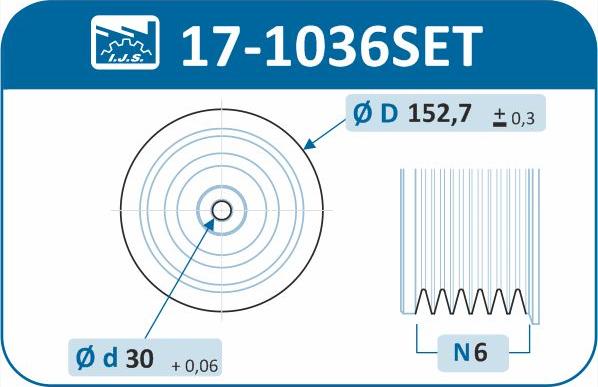 IJS GROUP 17-1036SET - Puleggia cinghia, Albero a gomiti autozon.pro