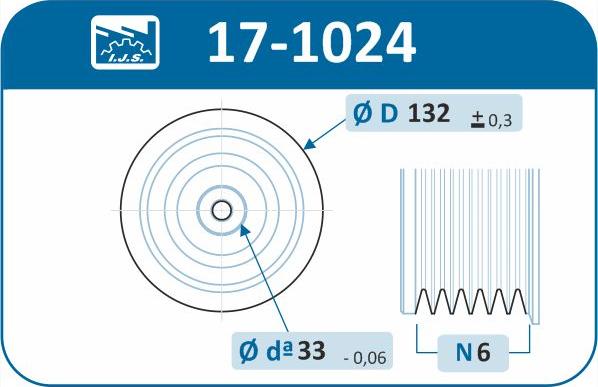 IJS GROUP 17-1024 - Puleggia cinghia, Albero a gomiti autozon.pro