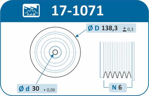 IJS GROUP 17-1071 - Puleggia cinghia, Albero a gomiti autozon.pro