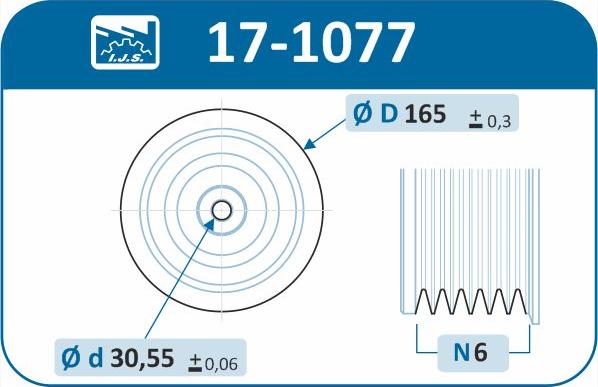 IJS GROUP 17-1077 - Puleggia cinghia, Albero a gomiti autozon.pro