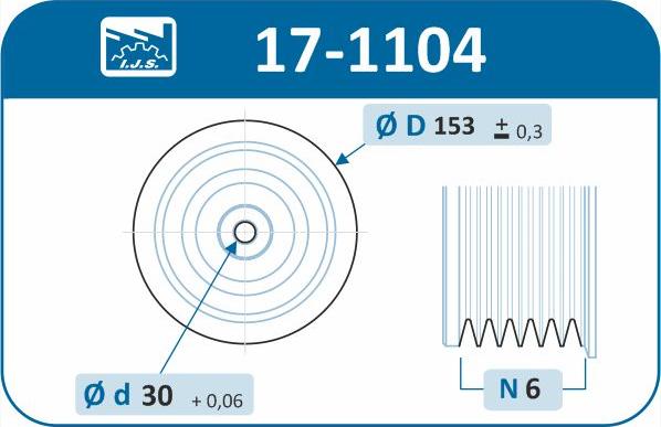 IJS GROUP 17-1104 - Puleggia cinghia, Albero a gomiti autozon.pro