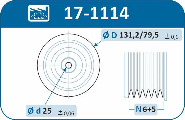 IJS GROUP 17-1114 - Puleggia cinghia, Albero a gomiti autozon.pro