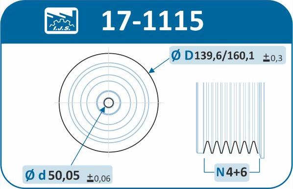 IJS GROUP 17-1115 - Puleggia cinghia, Albero a gomiti autozon.pro