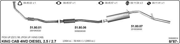 Imasaf 558000014 - Impianto gas scarico autozon.pro