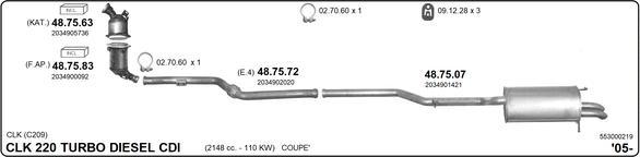 Imasaf 553000219 - Impianto gas scarico autozon.pro