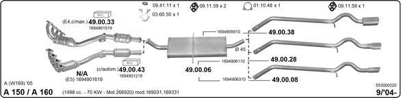 Imasaf 553000220 - Impianto gas scarico autozon.pro