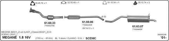 Imasaf 566000246 - Impianto gas scarico autozon.pro