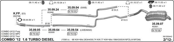 Imasaf 561000443 - Impianto gas scarico autozon.pro